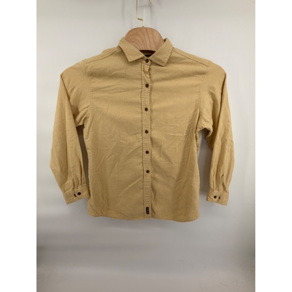 Woolrich Tops - Woolrich Women's‎ Tan 100% Cotton Long-Sleeve Button-Down Shirt Size Large